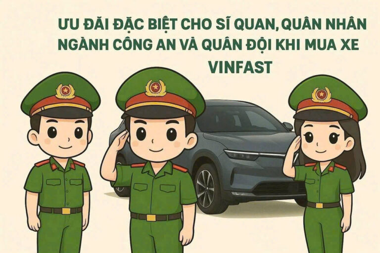 ưu đãi vinfast cho công an bộ đội