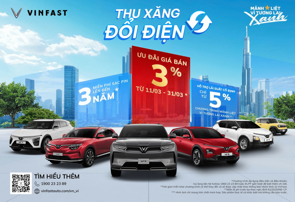 vinfast chính sách thu xăng đổi điện